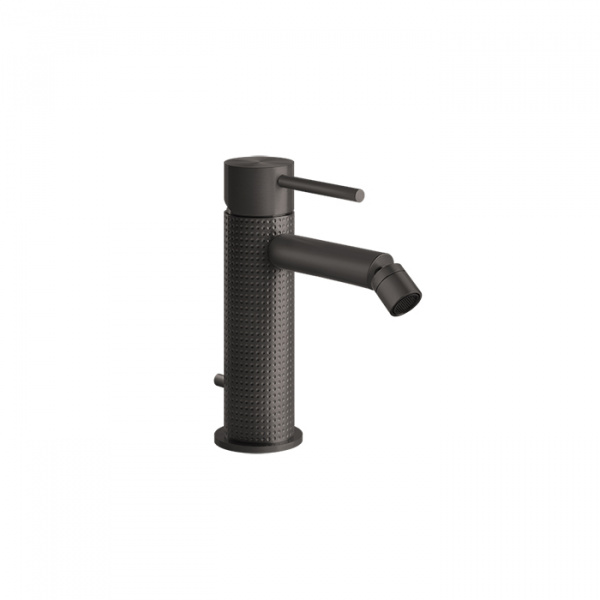 Gessi 316 Смеситель для биде на 1 отв., с донным клапаном, излив: 118мм, цвет: brushed black metal pvd