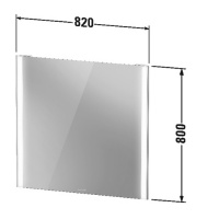 Duravit XViu Зеркало с подсветкой 82x80см, сенсорное управление, цвет: шампань матовый