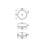 SIMAS Lavabi d'arredo Раковина 50х16 см, без отв., цвет: белый