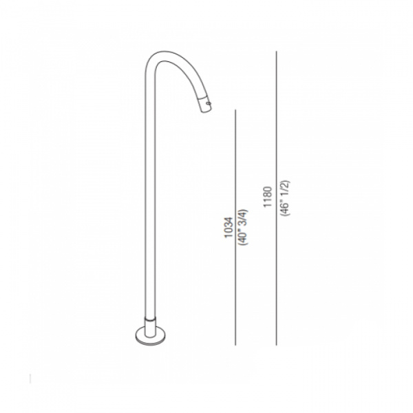 Agape Fez Напольный смеситель для ванны, высота: 118см, цвет: хром