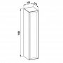 Laufen  New Classic Колонна высокий подвесной 32х32х160см, 4 полочки, 1 дверка - петли слева, цвет: серый