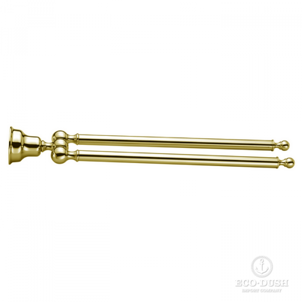 HUBER Croisette Полотенцедержатель двойной 38.6см, цвет: золото