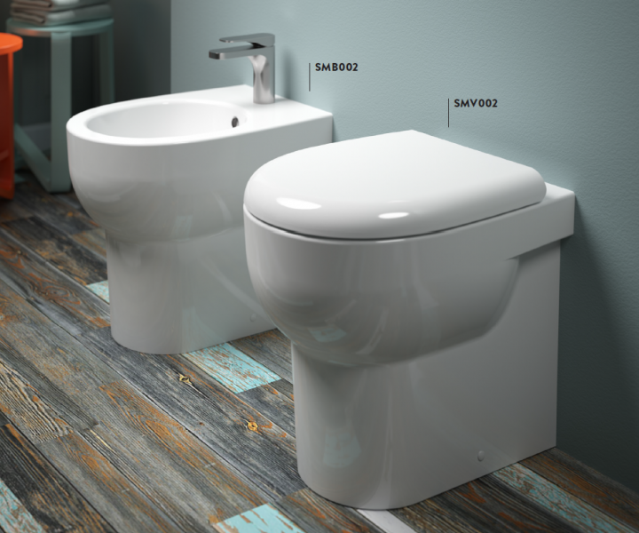 ARTCERAM/HIDRA  SMARTY Биде напольное  35х50 см, без крепежа, с 1 отв под смеситель, цвет: белый