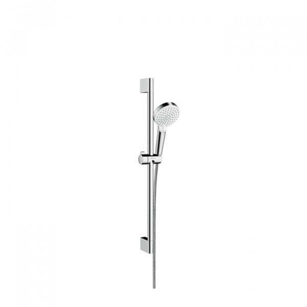 Hansgrohe Crometta Vario Unica Душевой набор: штанга 650mm, ручной душ, 2jet (Rain, IntenseRain), шланг, цвет: белый/хром
