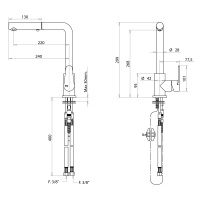Смеситель для мойки Bongio Cucina, цвет: хром