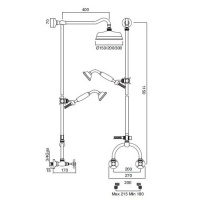 Sbordoni Margherita Смеситель для душа на 3 отверстия, цвет: глянцевая латунь