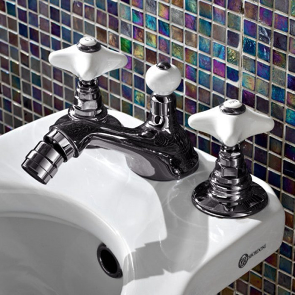 Sbordoni Magnolia Смеситель для биде на 3 отверстия, цвет: черный никель