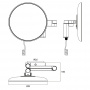 EMCO Evo Зеркало косметическое, LED, Ø209мм,  двойной, snoer, ELS, 5x кратное увеличение, подвесной, цвет: черный
