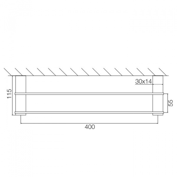 Fima Carlo Frattini Quadra Полотенцедержатель двойной 40см, подвесной, цвет: хром