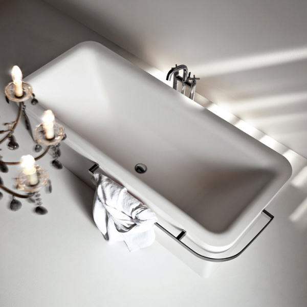 Agape Novecento Ванна отдельностоящая 180x80x51.5 см, с полотенцедержателем 98x47 см