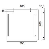 EMCO Зеркало премиум со LED подсветкой, B70xH70см