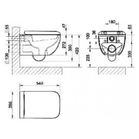 Gessi Goccia Унитаз подвесной 54.35.5см, в комплекте с сиденьем Soft Close и сифоном, цвет: белый