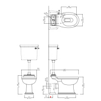 Devon&Devon Rose Унитаз 66х35.5см, с низкой трубой цвет хром
