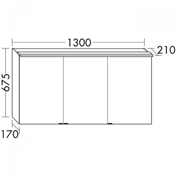 Burgbad Yumo Шкаф зеркальный 130x67.5x21 см, с подсветкой