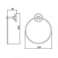 Sbordoni Calla Держатель для полотенца круглый, подвесной, цвет: бронза