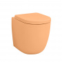 Artceram File 2.0 Унитаз безободковый, напольный приставной, слив универсальный 36х52 см, с креплениями, цвет: arancio cammeo