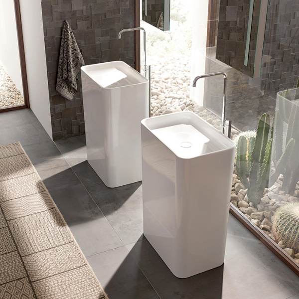 Bette Art Monolith Раковина 60х40х90 см, без отв., напольная, сталь-эмаль, цвет: белый