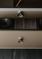 VITAGE milldue edition MAJESTIC 07 Комплект мебели 154х60хh78см., напольная, раковина, зеркало, отделка: стекло Bronzo acidato/black crom