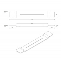 Decor Walther Stone WAN Полка для ванны 95x30см, подвесная, цвет: белый