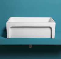 SIMAS Раковина 75 см, без отв., кухонная, цвет: белый