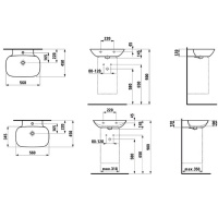 Laufen INO Раковина 56х45х12 см, без отв., цвет: белый