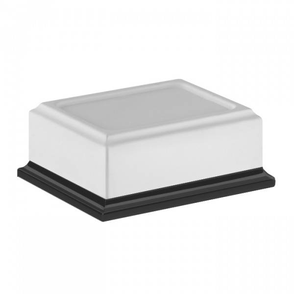 Gessi Eleganza Мыльница настольная, цвет: черный металлик/белый