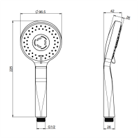 Carlo Frattini Wellness Ручной душ на 3 режима F2298CR, цвет: хром
