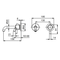 Fantini Icona Classic Смеситель для раковины, настенный, цвет: хром