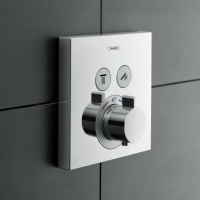 Hansgrohe ShowerSelect Смеситель для душа, термостатический, 2 источника, внешняя часть, цвет: хром