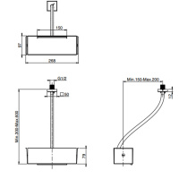 Carlo Frattini Wellness Дополнительный модуль "каскад" для F2993, передвижной, цвет: хром