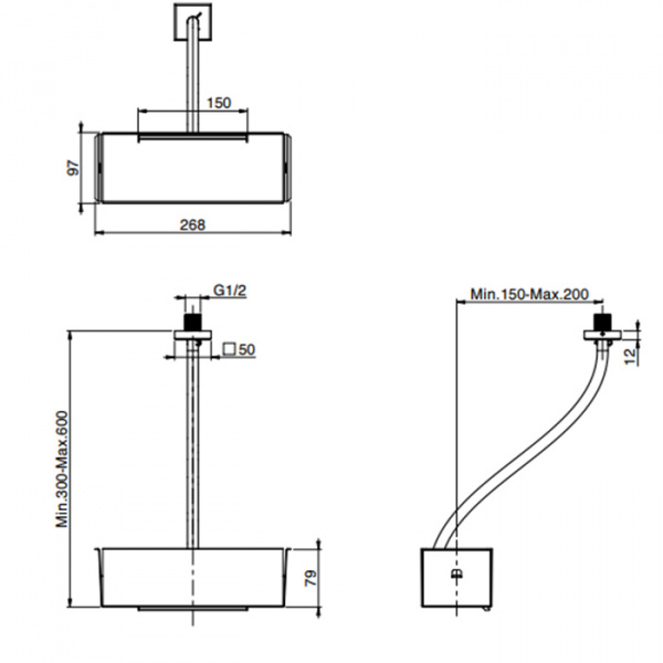 Carlo Frattini Wellness Дополнительный модуль "каскад" для F2993, передвижной, цвет: хром