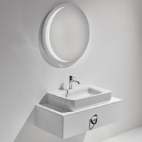 Simas Henges База под раковину подвесная 100x52xh27 см, с 1 ящиком, цвет: белый матовый