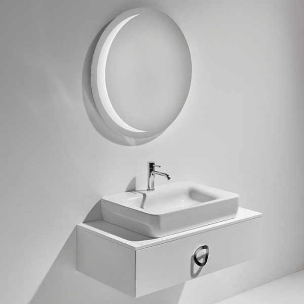 Simas Henges База под раковину подвесная 100x52xh27 см, с 1 ящиком, цвет: белый матовый