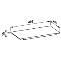 Laufen Kartell Полочка для раковины 460х200мм, подвесная, цвет: прозрачный кристал