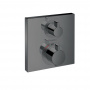 Hansgrohe Ecostat Square Термостат для душа, 2 источника, внешняя часть, цвет: шлифованный черный хром