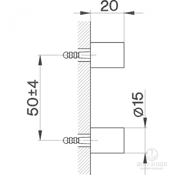 CISAL System Крепления настенные для ершика, подвесной, цвет: черный матовый