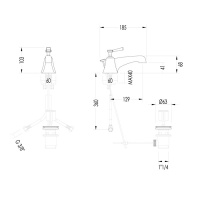 Devon&Devon Time Смеситель для раковины, цвет: никель сатинированный