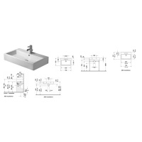 Duravit Vero Раковина 70х47 см, 1 отв., без перелива, цвет: белый