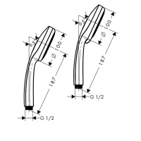 Hansgrohe Croma 100 Vario Ручной душ, цвет: хром