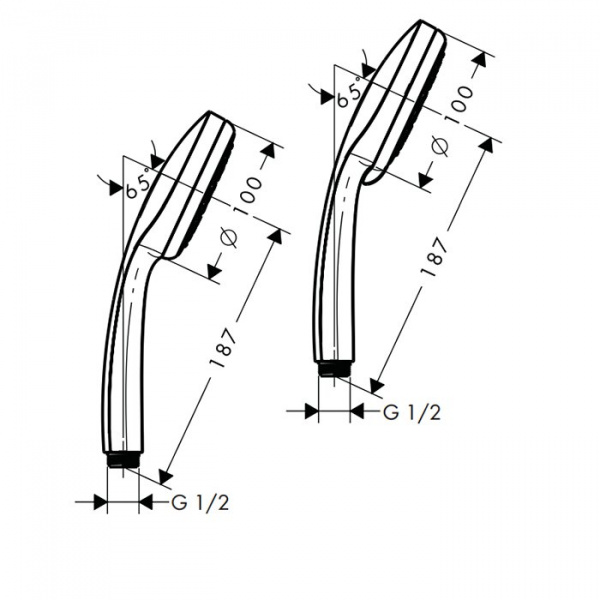 Hansgrohe Croma 100 Vario Ручной душ, цвет: хром