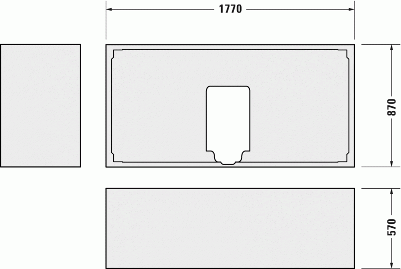 Опора из стиропора для ванны Duravit Starck, 177x87