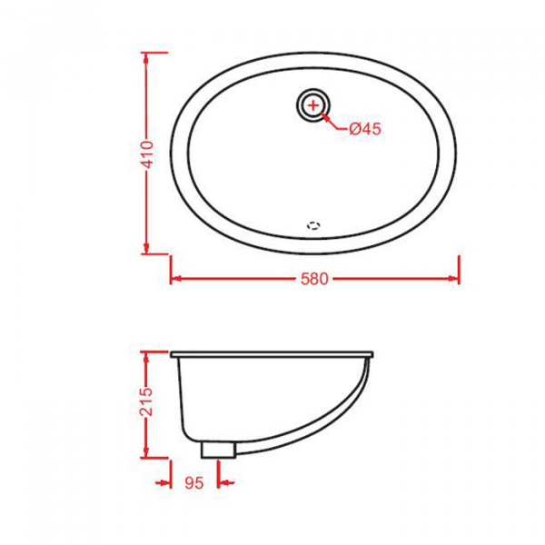 Artceram WASHBASINS DIANA Раковина 57х40 см, без отв., цвет: белый