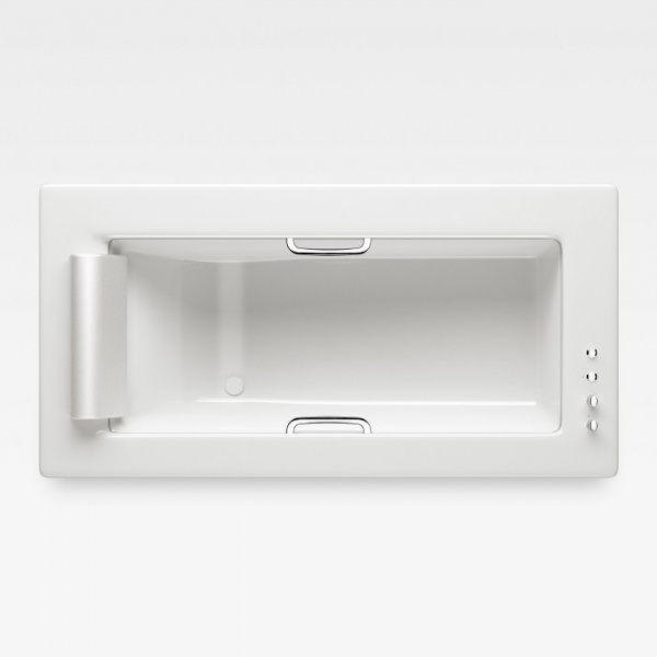 Armani Roca Island Встраиваемая ванна 214.5х110x57см термостат руч. душ, Hide-Flow, ручки, мягкий подголовник