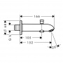 Hansgrohe Излив для ванны, 15.2см с переключателем на душ, цвет: хром