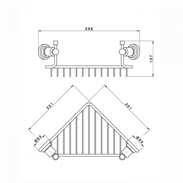 Nicolazzi Monte Croce Мыльница угловая подвесная, цвет: хром