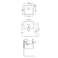 SIMAS Frozen Раковина 50.5х50 см, 1 отв., цвет: белый