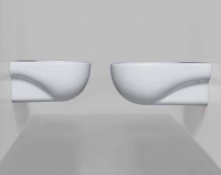 AZZURRA NUVOLA Биде подвесное 55х35см c 1 отв., цвет: белый, с креплением KIT2000CF