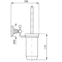 Nicolazzi Classica Ершик подвесной, цвет: керамика/золото
