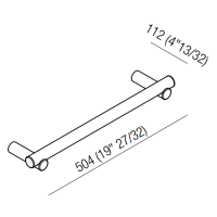 Agape Dot line Полотенцедержатель, 50см, подвесной, цвет: натуральный дуб