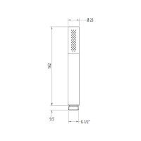 Gattoni Accessori Душевая лейка одноструйная, материал - латунь, цвет: черный матовый